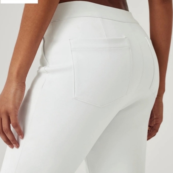 SPANX Women's Slim Straight Pants in Classic White Size M 20372R Grey Linings - Picture 2 of 16